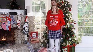 Riley immediately sucks her stepbros cock