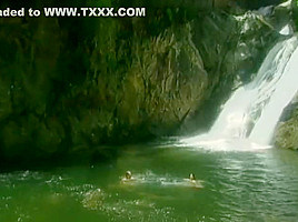 Sexy Christine Fucked Good After Swimming By Waterfall