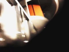 Sexy amateur blonde pleasing hunter with panty upskirt