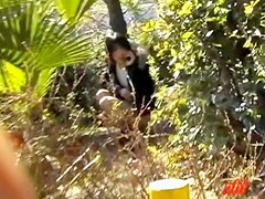 Skirt sharked babe hid in the bushes after the shark attack