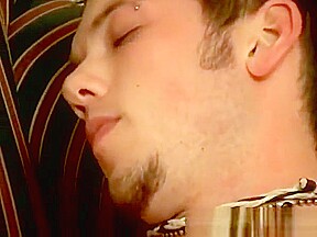 Slim deviant swapping smoke for cock in masturbation solo