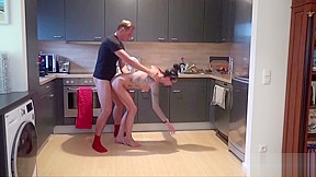 Step sister Caught Naked in Kitchen and Get Fucked by Step-Bro