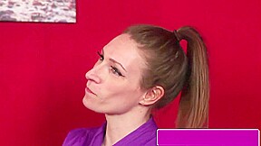 Stockinged British Babe Facialized After Bj
