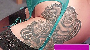 Stockinged British Babe Facialized After Bj