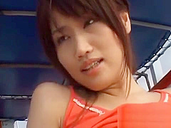 Striking busty japanese Nayuka Mine feels chili dog in love tunnel