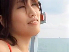 Striking busty japanese Nayuka Mine feels chili dog in love tunnel