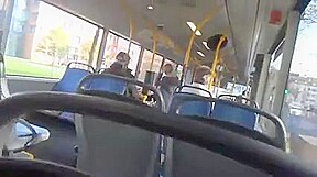 Sucking dick and fucking in public bus