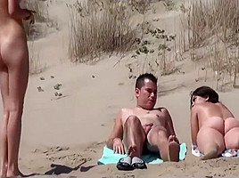 Sunbathing At Nudist Beach Two Couple Fuck
