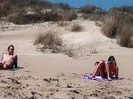 Sunbathing At Nudist Beach Two Couple Fuck
