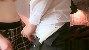 Sweet bookworm was tempted and rode by her senior schoolteacher