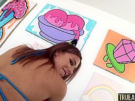 TRUE ANAL Stretching Chanel Grey's tight teen 18+ ass