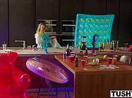 TUSHY Party-girl Leah loses her anal cherry to her BF