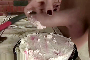 T-gal In Bikini Sharpens Her 10-Pounder On A Hatchet And Cums