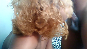 Thick ebony sucks big black dick
