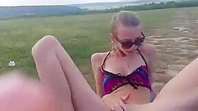 Two girls squirt and piss outdoors