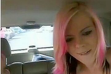 Two legal age teenagers 18+ lesbian Girls Playing with pussy in Car