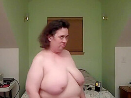 Ugly BBW Slut Plays with her Saggy Body - Enyo71