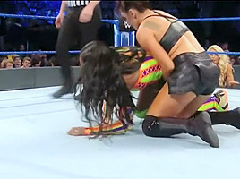 WWE Sonya Deville Black Latex Ass Smackdown MITB 05-22-2018