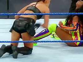 WWE Sonya Deville Black Latex Ass Smackdown MITB 05-22-2018