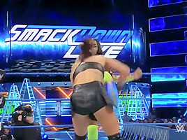 WWE Sonya Deville Black Latex Ass Smackdown MITB 05-22-2018