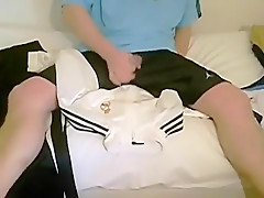 Wank Jerk off & Cumming on Jordan shorts adidas tracksuit