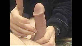 Wife sucking & stroking until he cums