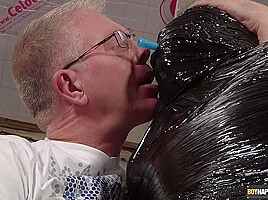 Wrapped In Plastic And Wanked - Kenzie Mitch And Sebastian Kane