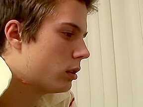 Young gay chainsmoker blows dicks of his butt buddies