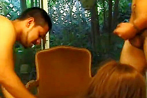 cute ladyboy Housewife receives fucked By spouse And Gardener