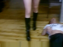 godess soma beats up some guy with ballbusting
