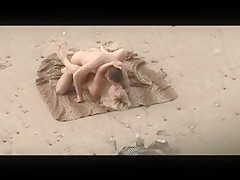 on public beach  Hot young couple sex1