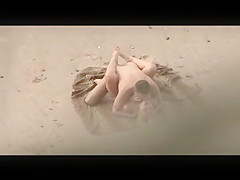 on public beach  Hot young couple sex1