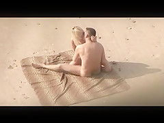 on public beach  Hot young couple sex1