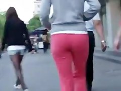 oriental VPL pantyline candid