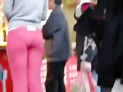 oriental VPL pantyline candid